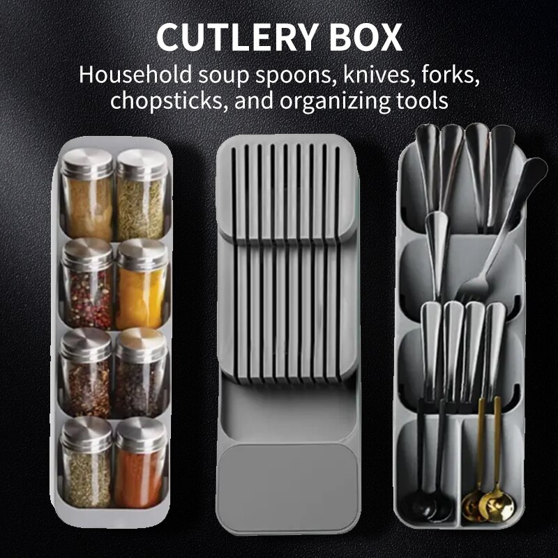 Commercial Kitchen Knife Holder - Bandeja de almacenamiento de cubiertos para