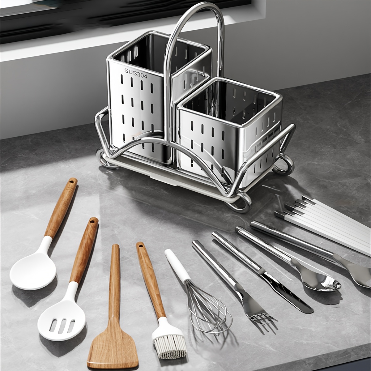 Organizador de Cubiertos de Co - Commercial Kitchen Knife Holder reseña y precio
