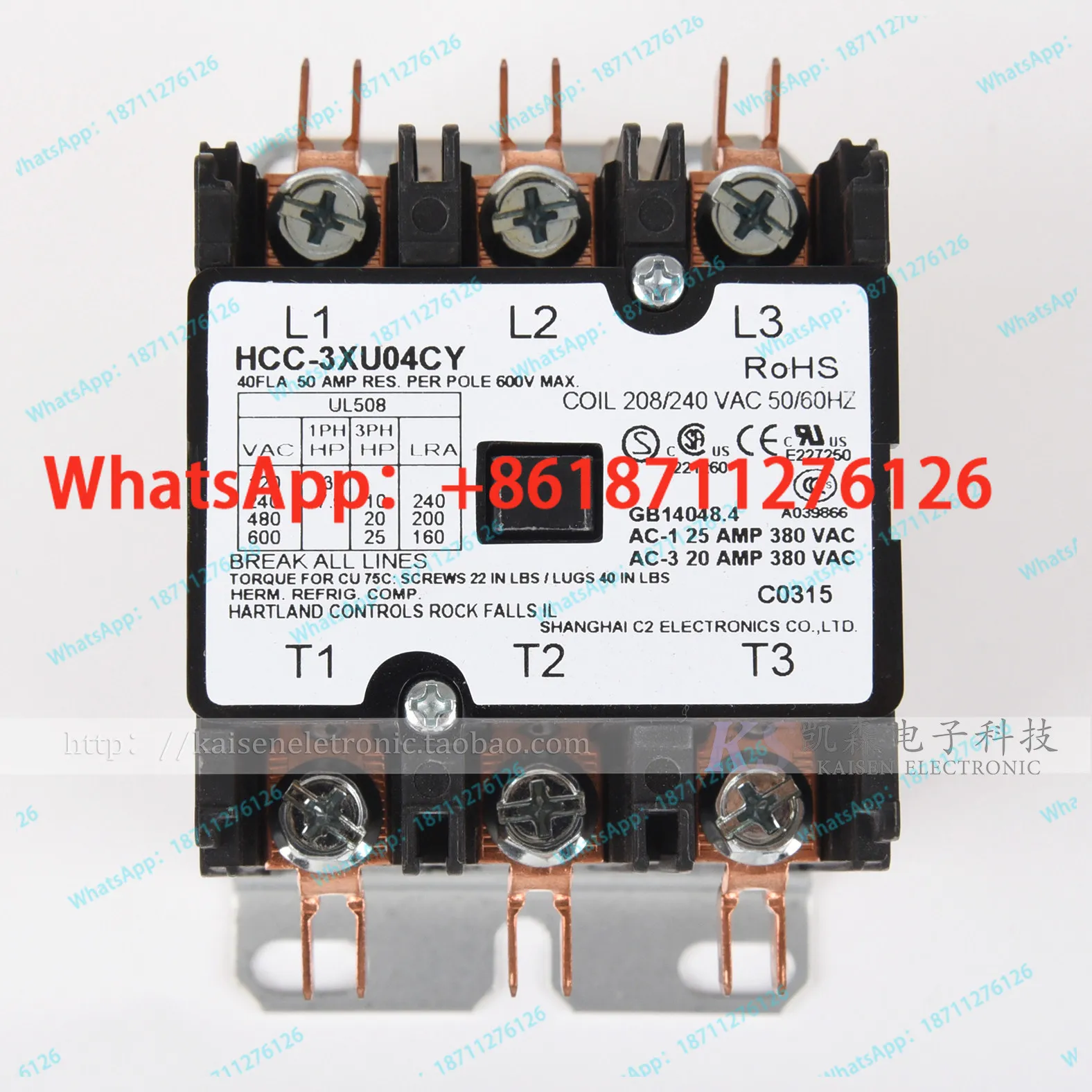 Contactor trifásico de CA HCC- - Commercial Kitchen Ceiling reseña y precio