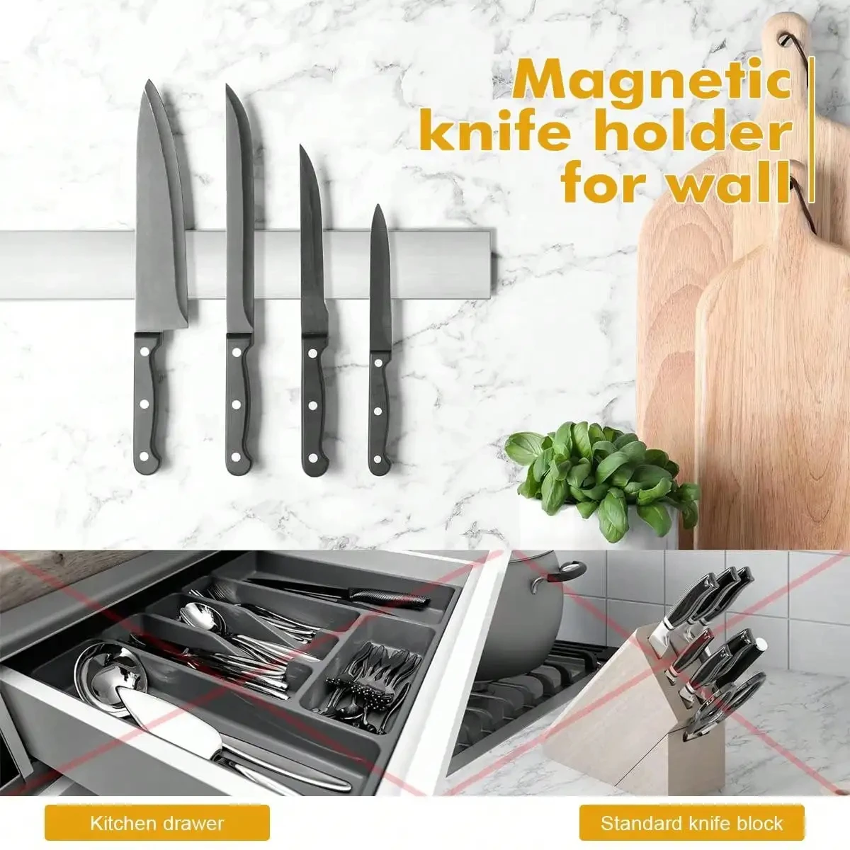 Leeseph Soporte magnético para - Commercial Kitchen Knife Holder reseña y precio